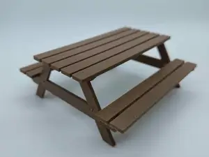 Scaled Wooden Picnic Table