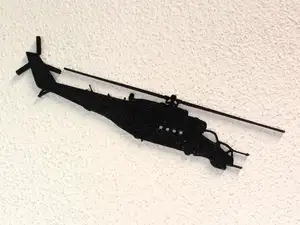 Helicopter Mil Mi-24 Hind Silhouette