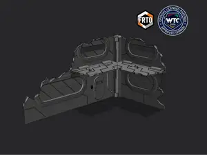 WTC Foldable Destroyed Terrain - TWO STOREY RUIN