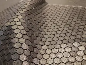 Hexagonal 3D Fabric (with organza)