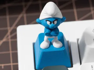 Grouchy Smurf Keycap – The Smurfs