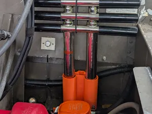 Collapsible boat ladder mount
