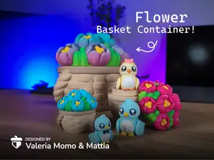 Flower Basket Container (Diorama for Flexi Birds)