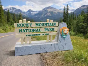Rocky Mountain National Park Entrance Sign