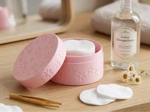 Boite de voyage pour coton démaquillant