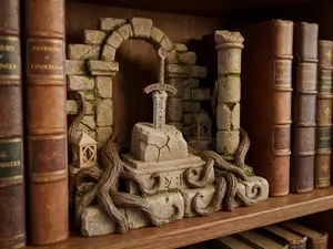 Excalibur Diorama / Book Nook Insert
