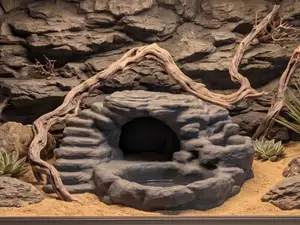 Aquarium Terrarium Realistic Rock Stair Cave
