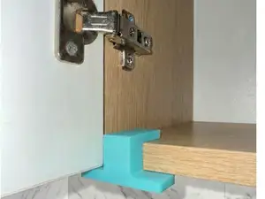 Cabinet door mounting helper tool jig flush mount