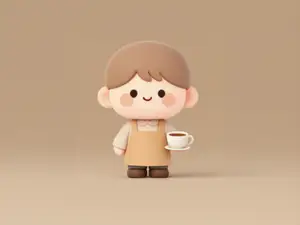 咖啡师-世界上的职业百科-儿童过家家涂色玩具