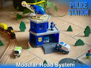 Police Station Building with Helipad | 1:64 & 1:87