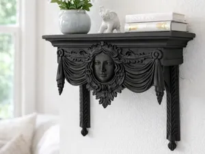 "The Muse" Wall Shelf - Neo-Classical Decor