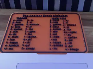the ancient greek alphabet card