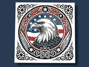 Patriotic Bald Eagle American Hueforge
