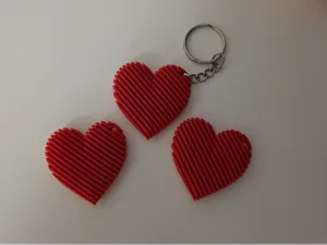 Striped Heart keychain 3D Update!!