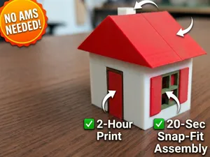 Multicolor Miffy House - No AMS, 20 second build