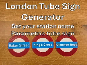 London Tube Station Sign Generator – Parametric
