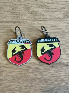 Abarth (new and classic logo) keychain