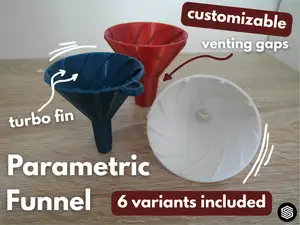 Parametric Funnel Set – Customizable & Print-Ready