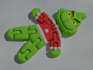 Articulated Grinch Toy and Keychain