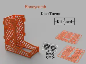 Honeycomb Dice Tower Kit Card
