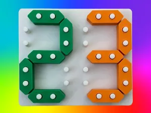 Montessori number game 2 digits for children