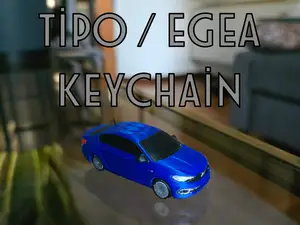 Fiat Tipo / Egea Keychain (working wheels)