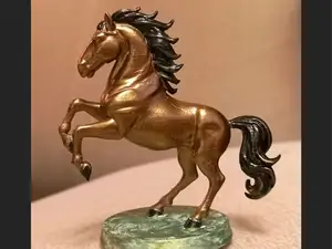 Majestic Modern Wild Bronco Figurine Art