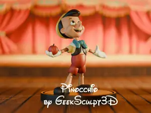Pinocchio Figurine - Iconic Cartoon Character Art