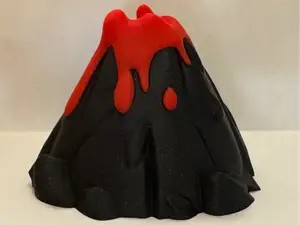 Volcano with lava