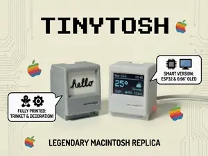 Tinytosh: Mini Retro PC & Smart WiFi Display ESP32