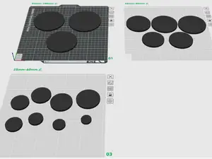 5mm discs ranging in size from 25mm to 100mm