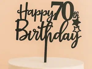 Happy 70th Birthday Cake Topper