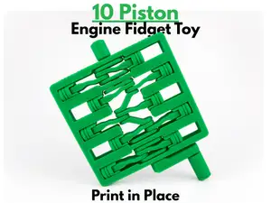 10 Piston Engine Fidget Toy (Print in Place)