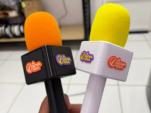 Reporter Microphone Prop with Removable Mic Flag