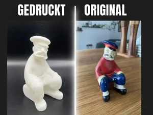 Smoking Grandpa Figurine – Vintage Decor & Holder