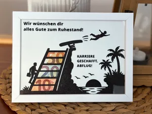 Rente - Geschenk für Geldscheine im 13x18 Rahmen