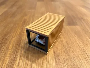 show frame backside for container 1/64 scale car