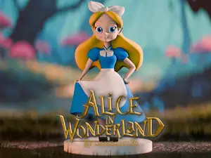 Alice in Wonderland Disney Cartoon Figurine