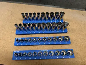 Gridfinity Socket Holder - Metric 3/8" Drive