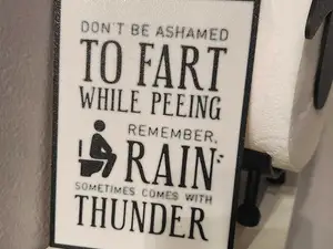 Bathroom Sign Ok To Fart When Pee'ing