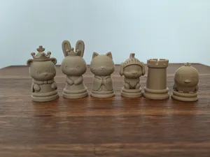 Adorable Chibi Animal Chess Pieces Collection