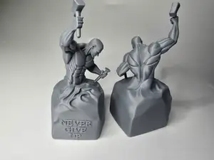 Scultura motivazionale “Never give up”
