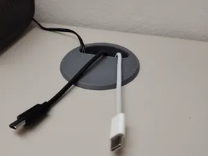 Schreibtisch Kabelführung- Anpassbar