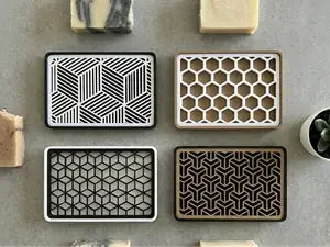 Modern Minimalist Geometric Soap Dish - 4 Patterns