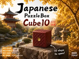 Cube10 | Japanese Puzzlebox (10 steps to open)