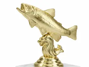 Golden Fish Trophy Statue