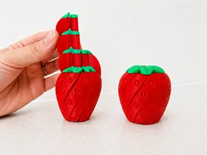Strawberry Twisty Fidget | Print in Place Toy