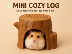 Mini Cozy Log – Small Pet Hideout