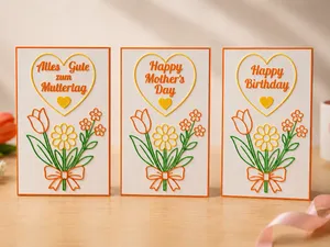 Floral  Greeting Card Set Mothers Day Birthday