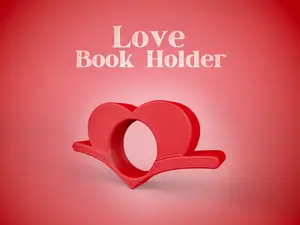 Heart shaped book holder